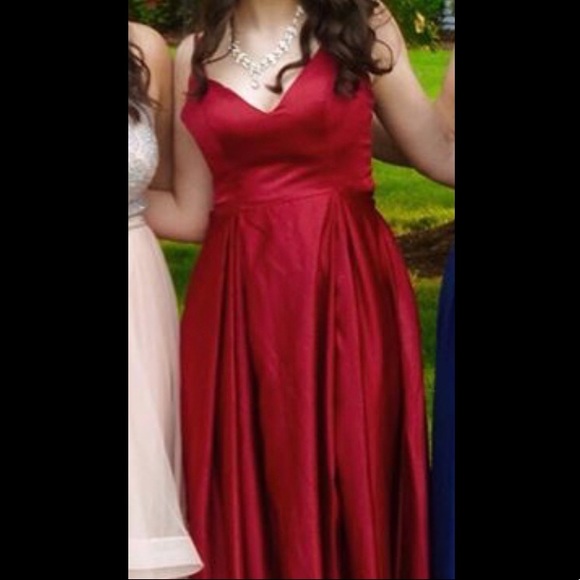 maroon red prom dress ❤️ - Picture 3 of 3